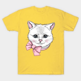 Cat with pink tie T-Shirt